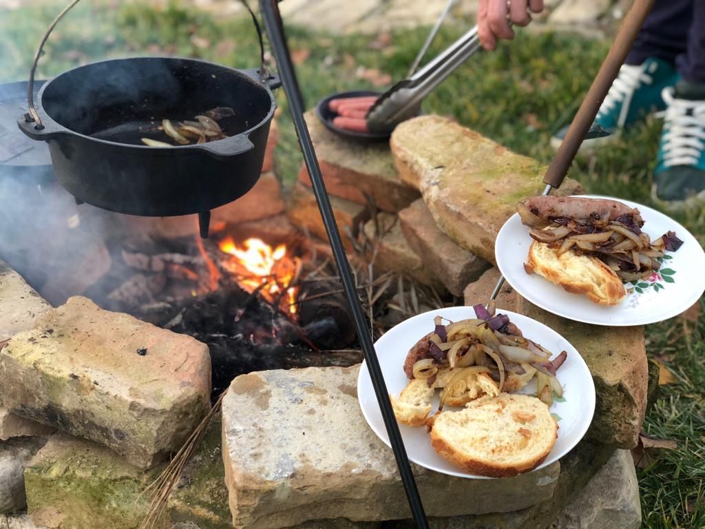 Buiten koken bij Villa Fiore met kerst